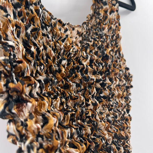 Vintage Cheetah Print Popcorn Tank (M)