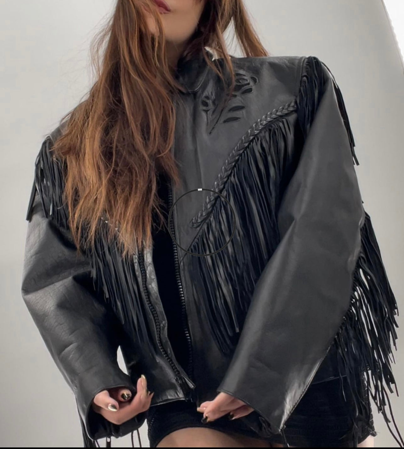 Vintage YUKON Fringed Moto Jacket (XXXL)