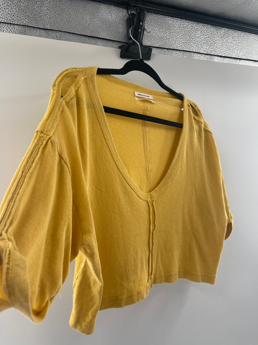 Urban Outfitters Mustard Yellow Cropped T (S)