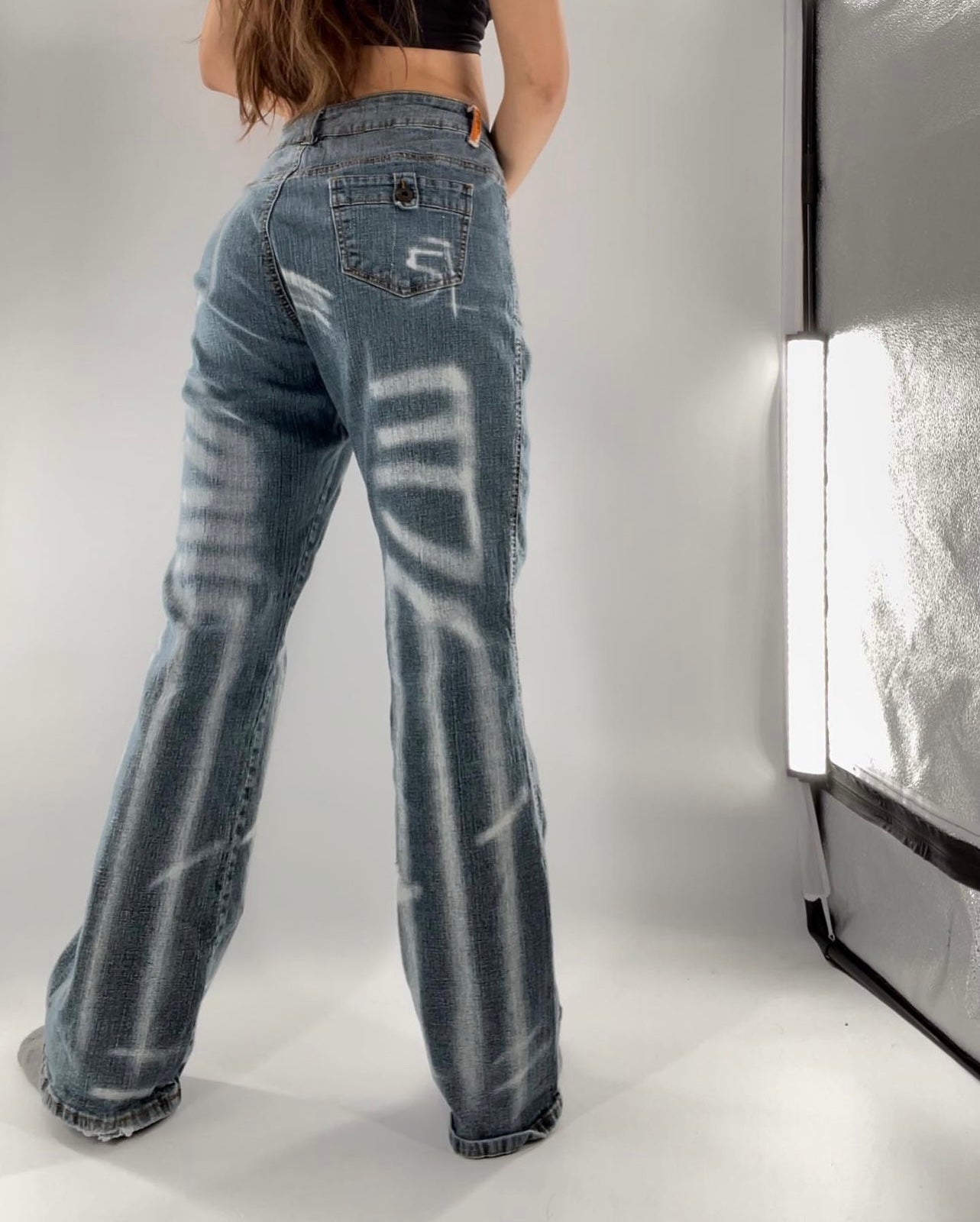 Vintage Apollo Jeans Bleached Design Bootcut
