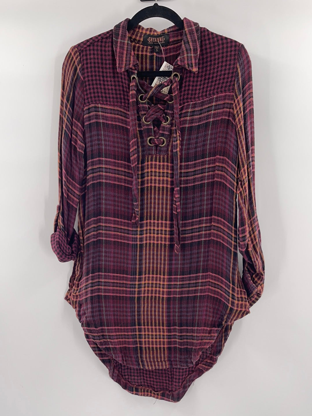 Free People x Shyanne Plum Flannel (S)