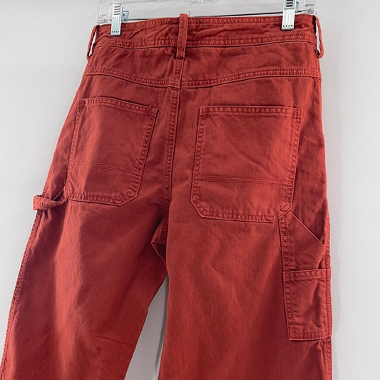 Free People Burnt Orange Wide legs (Sz 6)