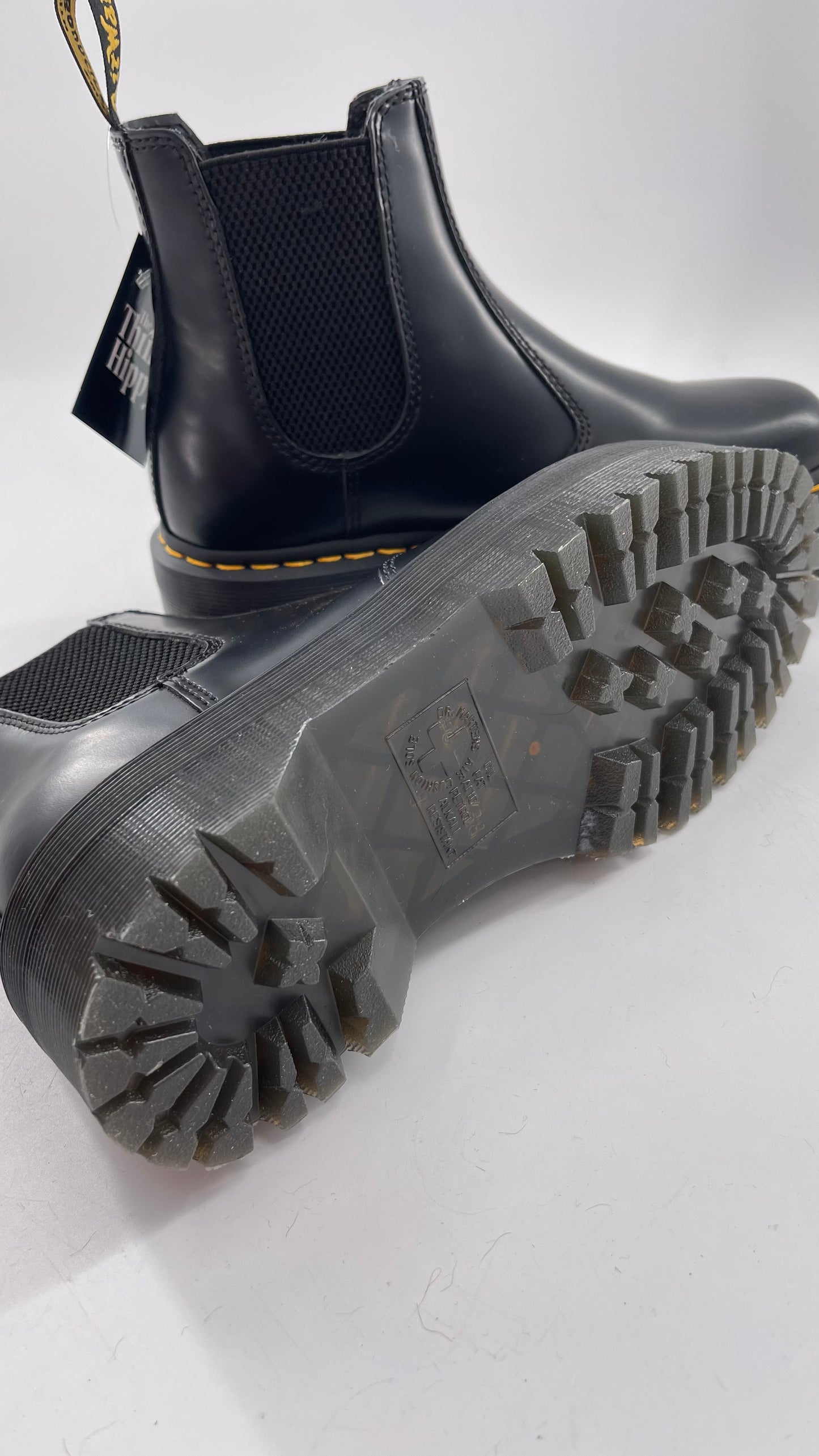 Dr. Martens 2976 Platform Chelsea Boot Black Polished Smooth (7L)