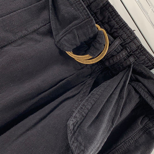 Anthropologie Navy Hoop Belt Pants (Size XL)