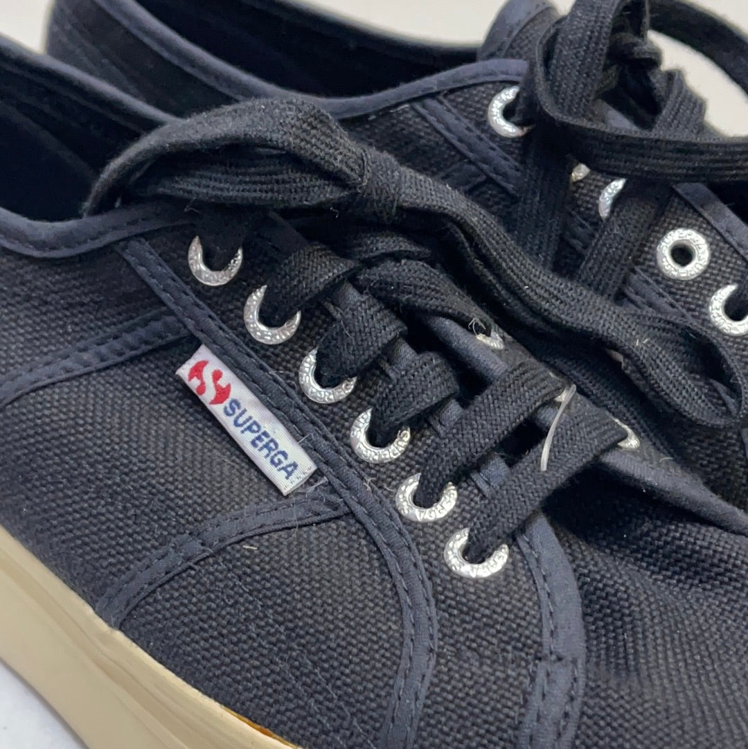 Superga Black Platform Sneakers