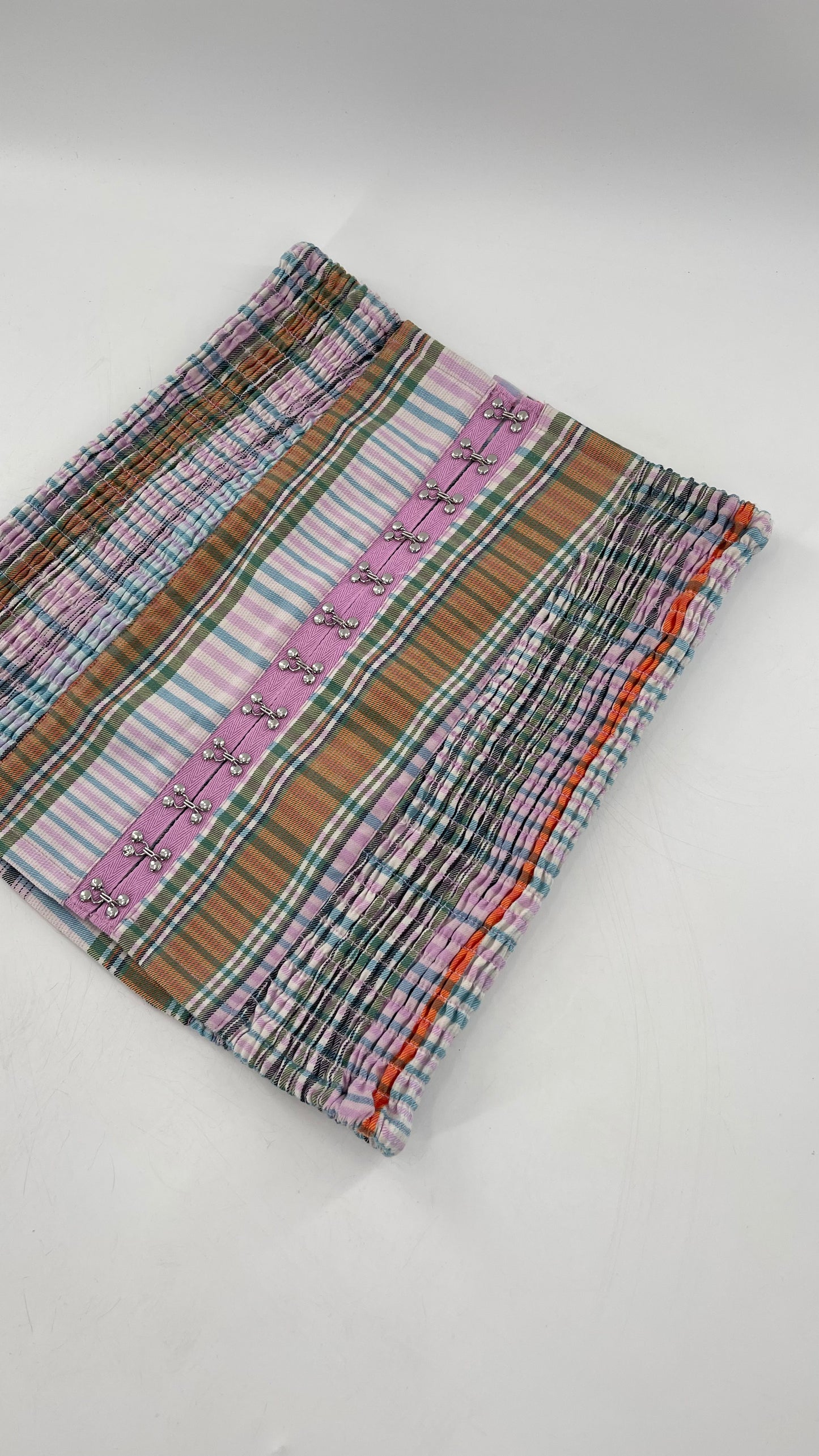 Urban Outfitters Plaid Hook and Eye Closure Front Skirt (Medium)