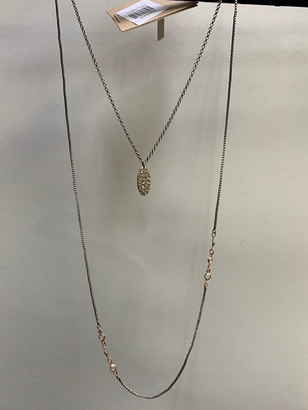 American Eagle Outfitters Silver and Rose Gold Layer Necklace