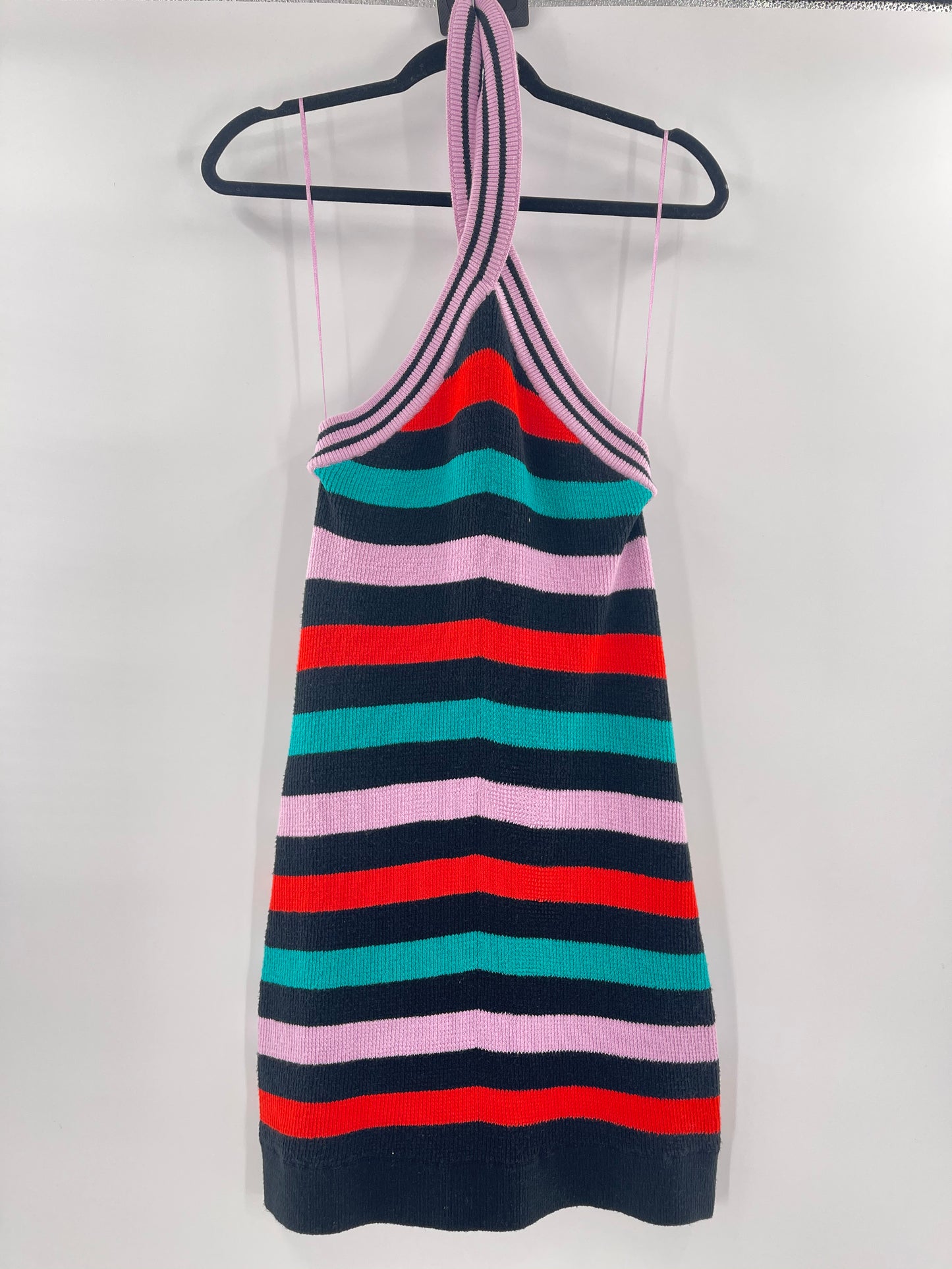 Urban Outfitters Halter Striped Knit Mini Dress (Size M)