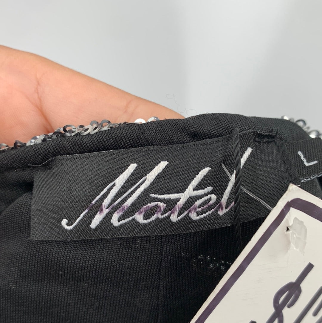 Motel - Silver Sequin Jumpsuit (Size Large)