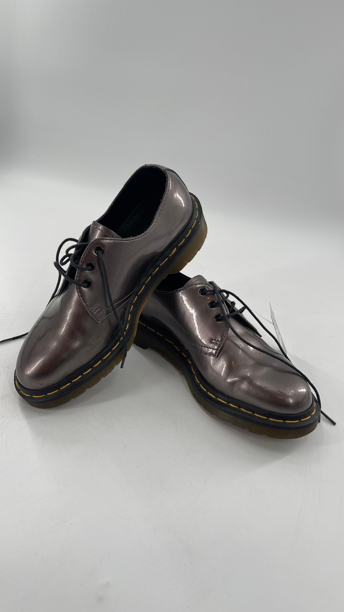 Doc Martens Pewter Metallic Patent Oxfords (7)