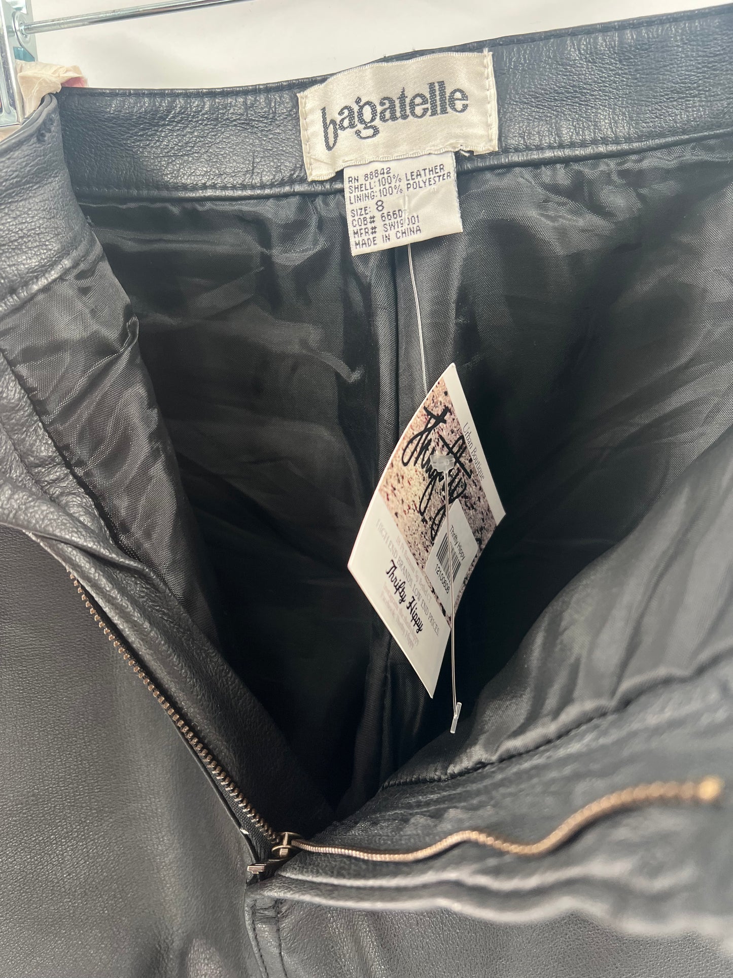 Black Bagatelle 100% Leather Pants (Size 8)