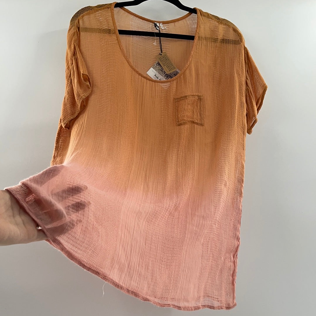 Out From Under Salmon Viscose Short Sleeve (Size XS)