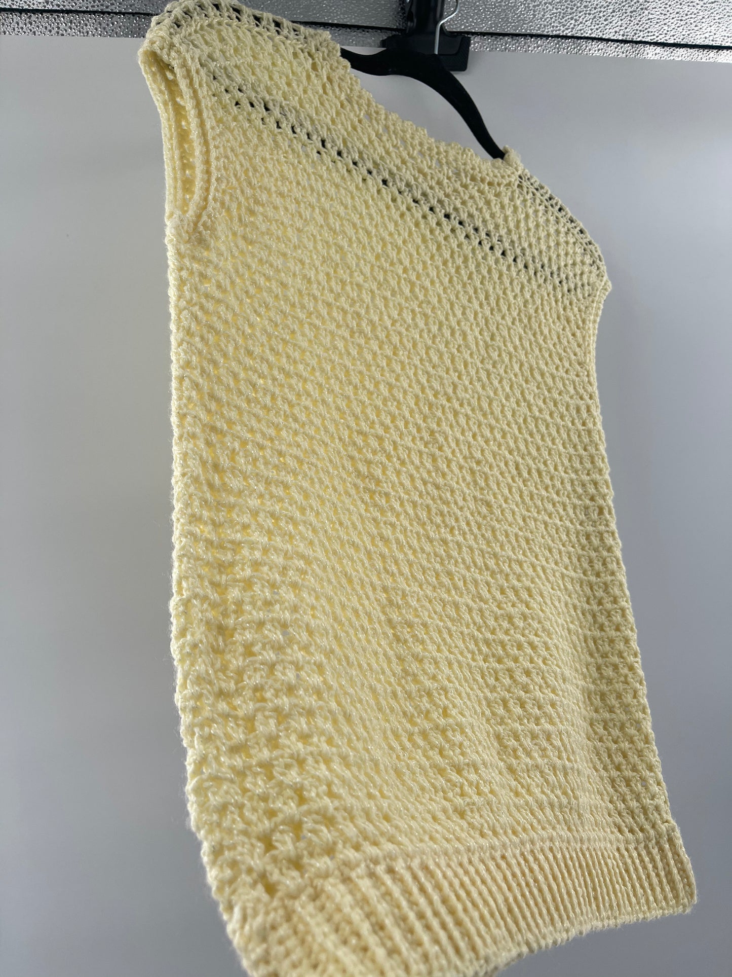 Hand knit Vintage Daisy Toned Tank (S/M)