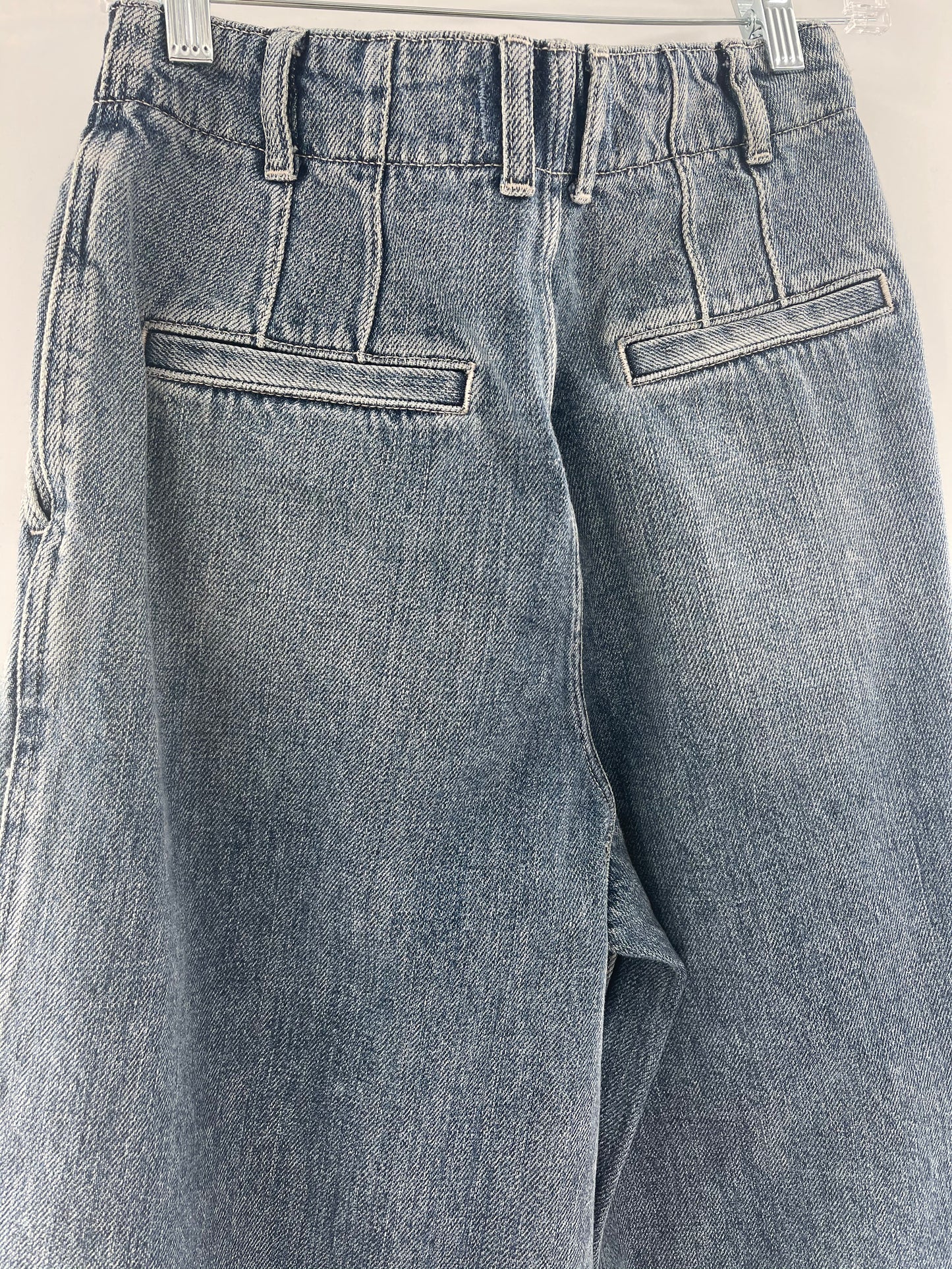 Free People Super Wide Leg Button Up Jeans (Size 26)