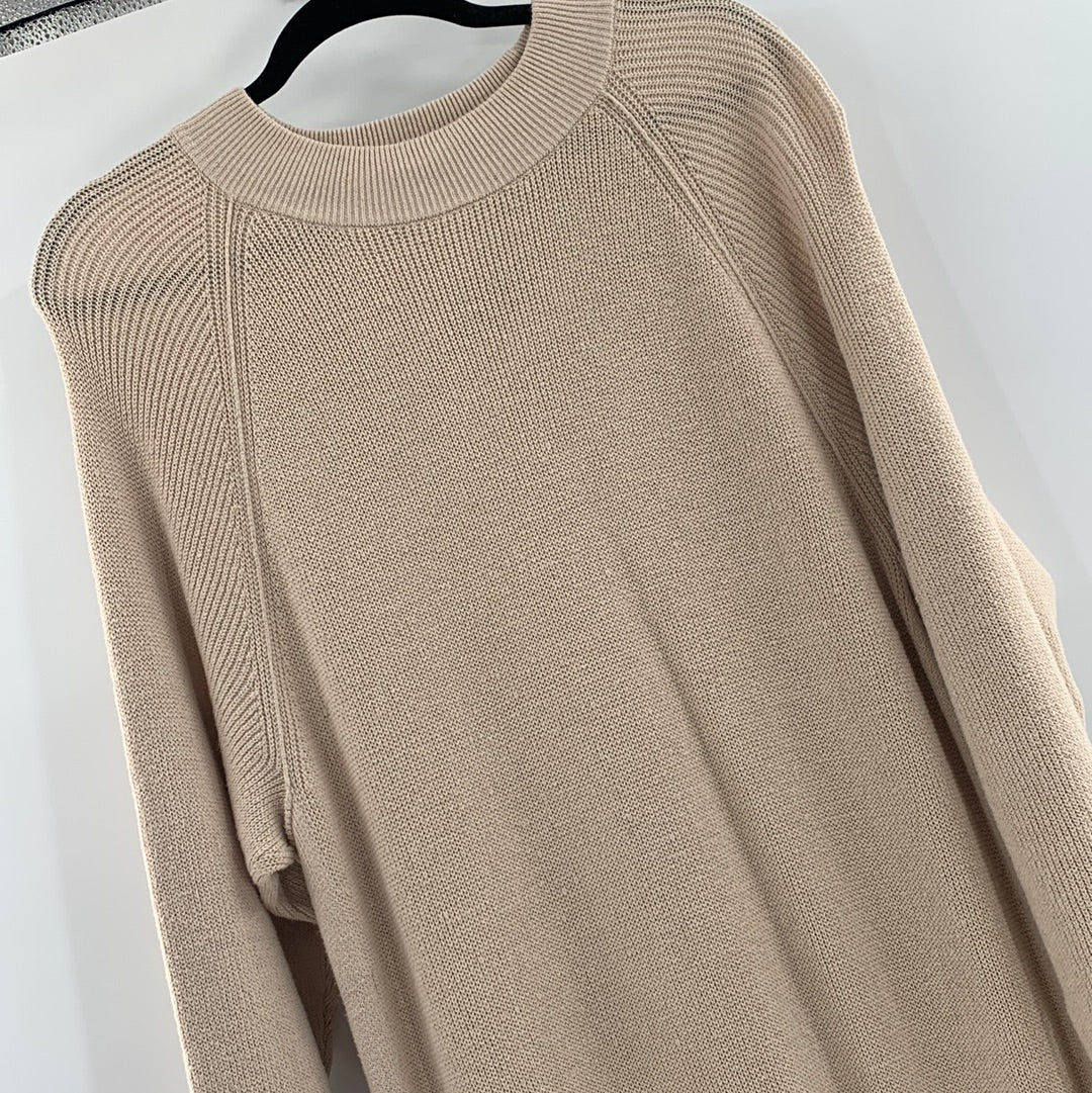 Free People Maxi Beige Sweater Dress (S)