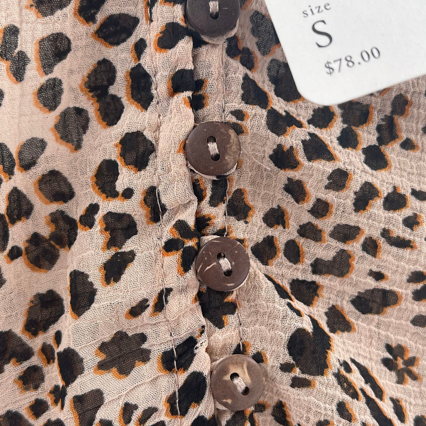 Free People Cheetah Print Blouse (S)