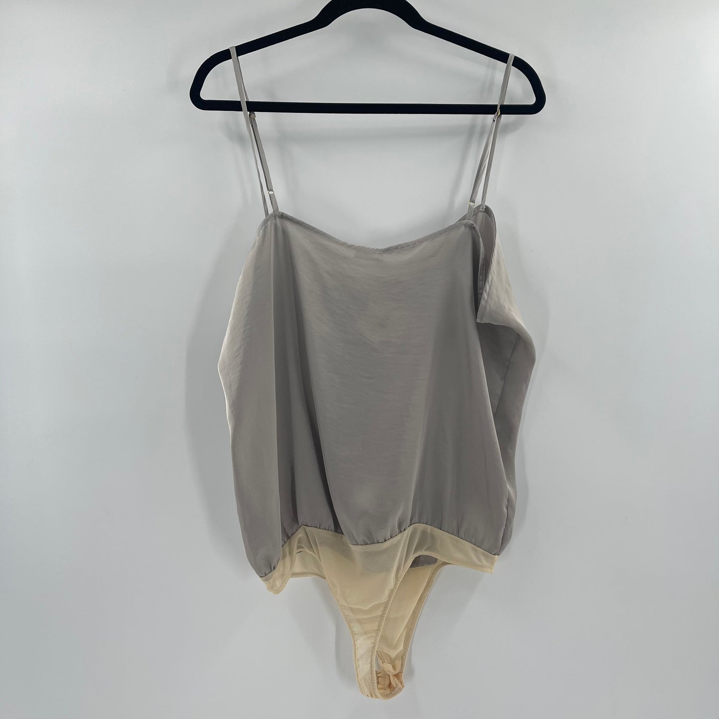 Intimately Free People Silky Silver Bodysuit (L)