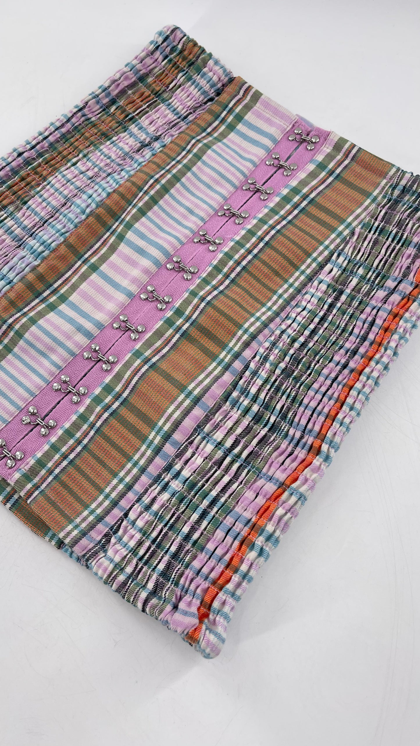 Urban Outfitters Plaid Hook and Eye Closure Front Skirt (XS)
