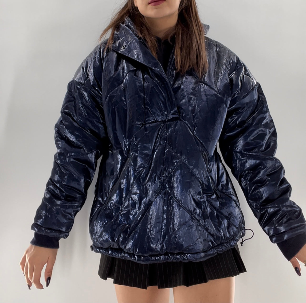 Free People Navy Blue Puffer (Medium)