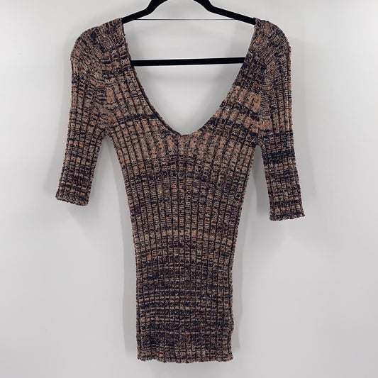 Free People Ribbed Knit Top (XS)