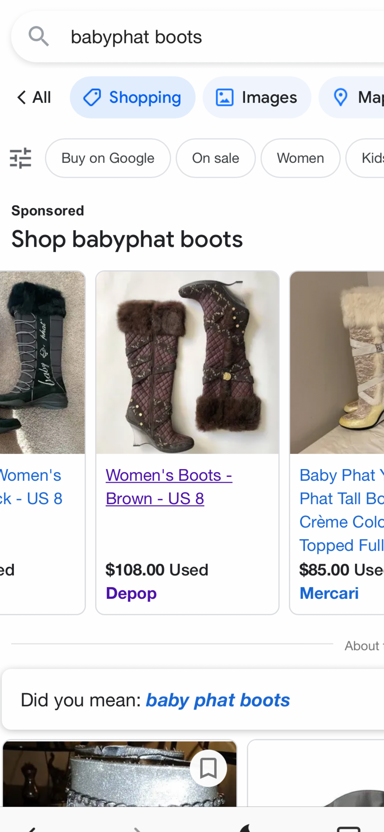 Vintage BabyPhat Lucite Rabbit Fur Boots (8.5)