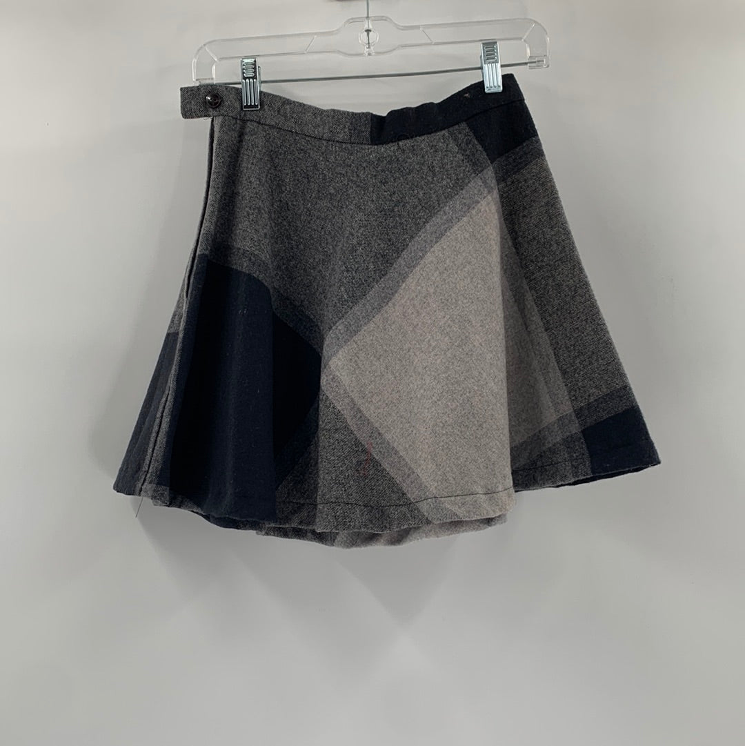 Urban Outfitters Wool Plaid Mini Skirt (SzXS)