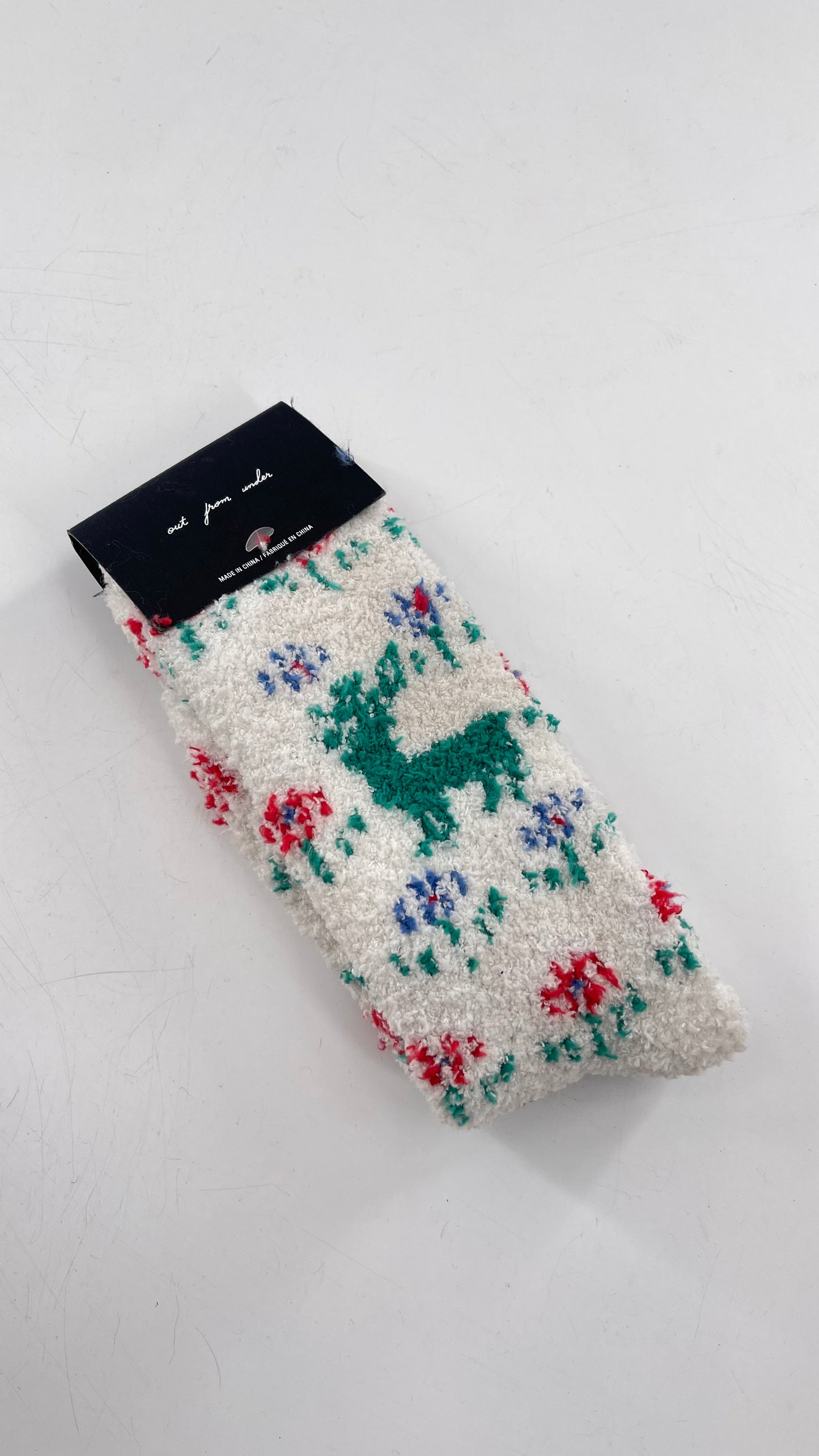 Urban Outfitters Fuzzy Holiday Socks