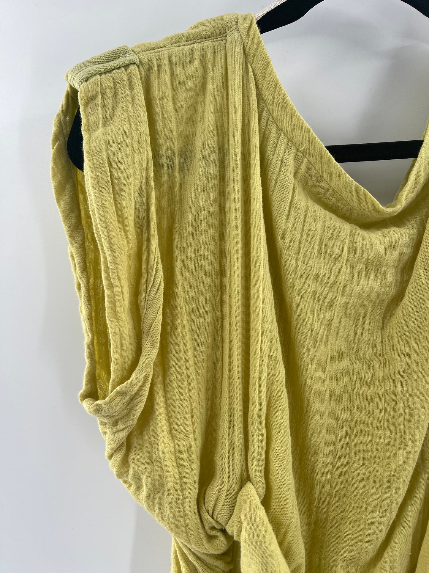 Free People Chartreuse Cotton/Gauze Top (XS)