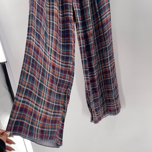 KACHEL x Anthropologie Plaid Wide Leg (Sz 6)