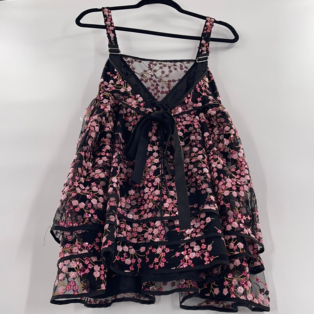 For Love and Lemons Sequin Ruffle Dress (Medium)