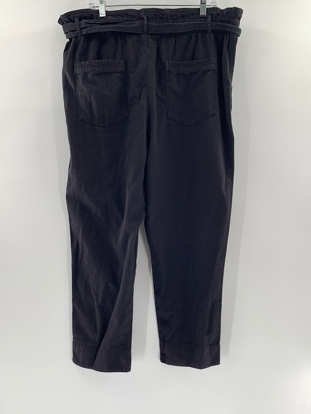 Anthropologie Navy Hoop Belt Pants (Size XL)