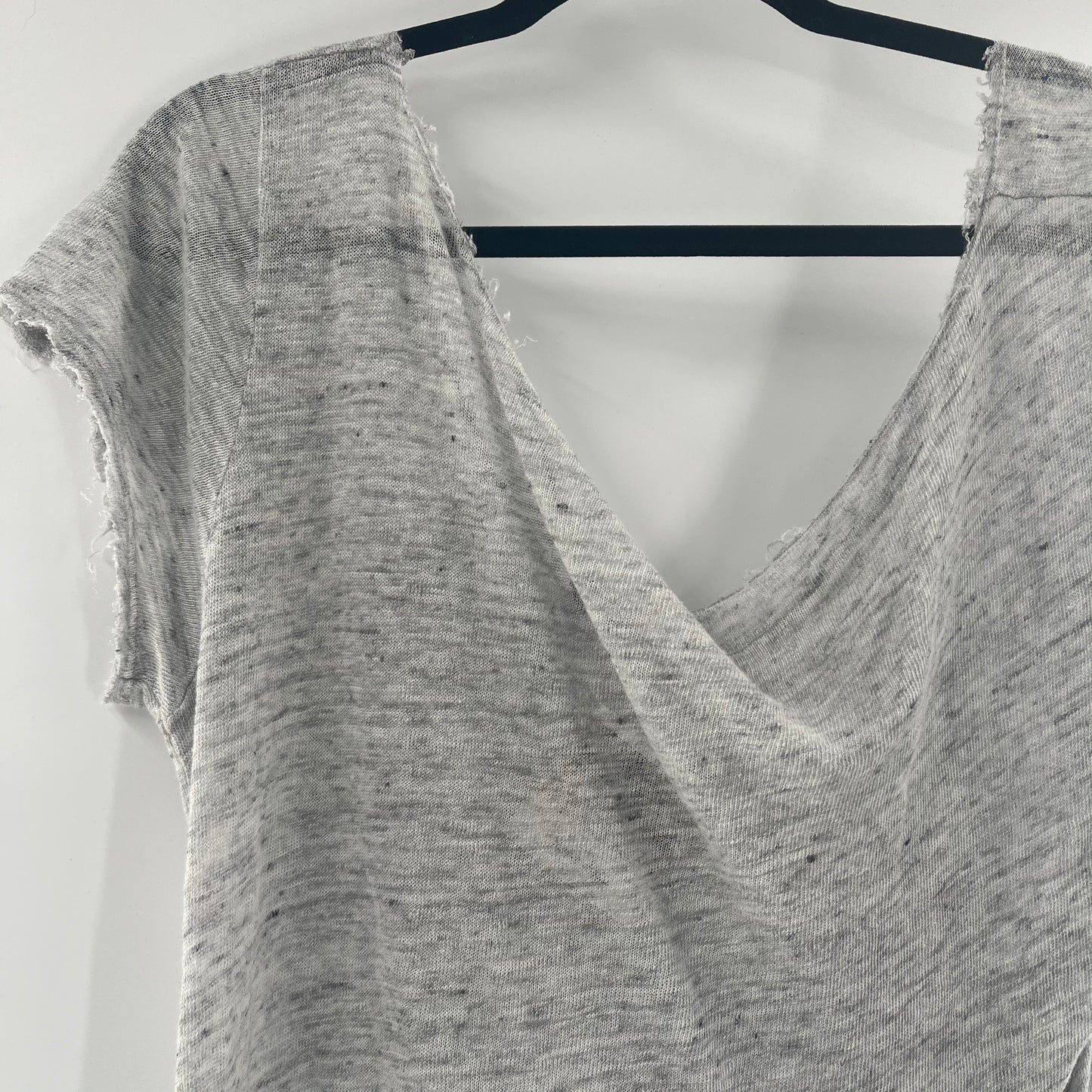 Brandy Melville Light Gray Short Sleeve Top( One Size)