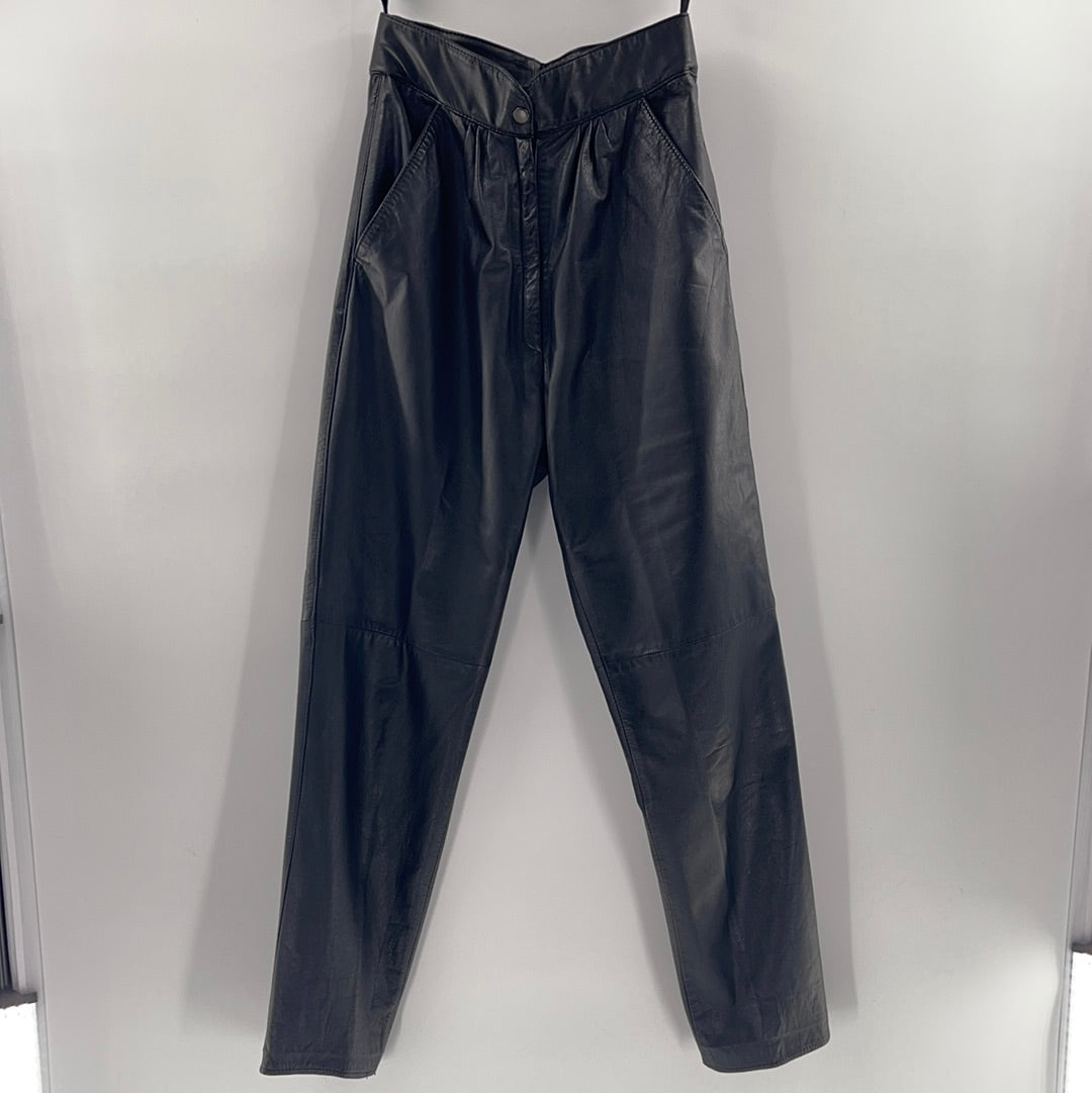 Vintage Pelle high rise Leather Trouser (Sz 2)