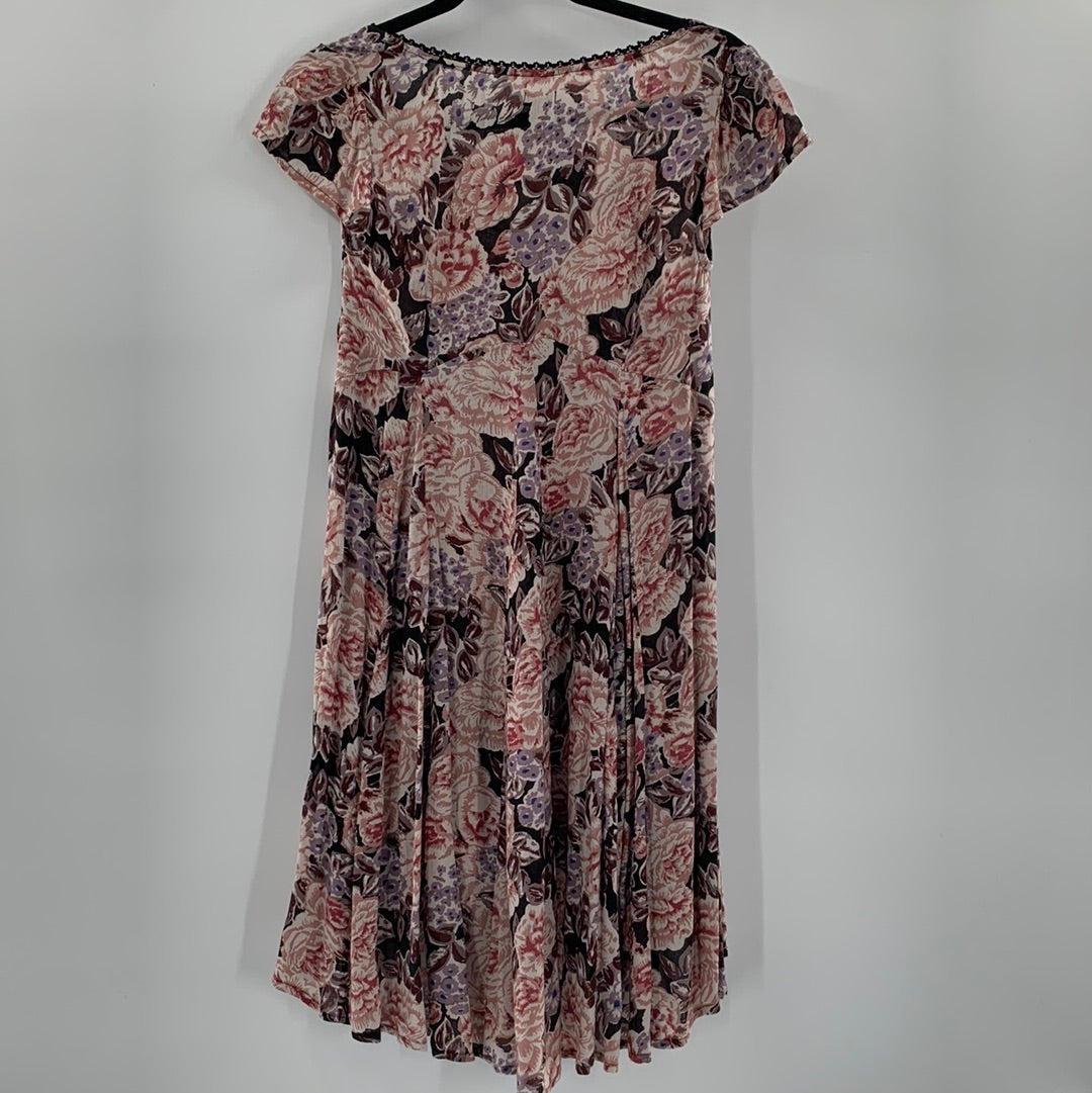 Urban Outfitters Ecote Floral High Low Mini Dress (Size XS)