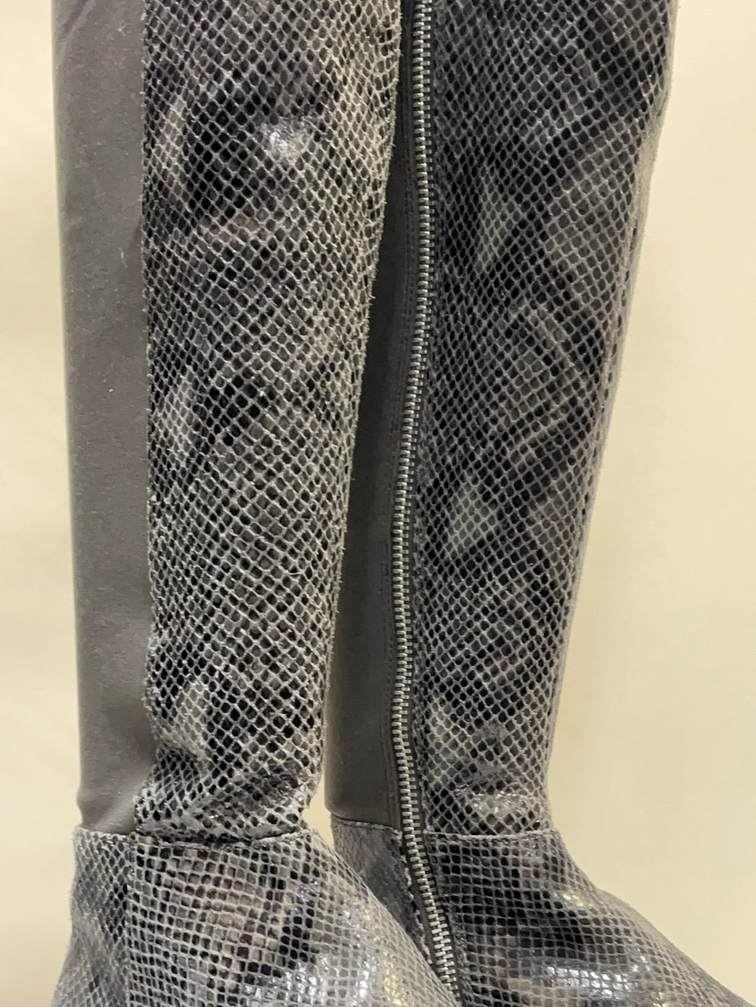 Michael Kors snakeskin pattern boots