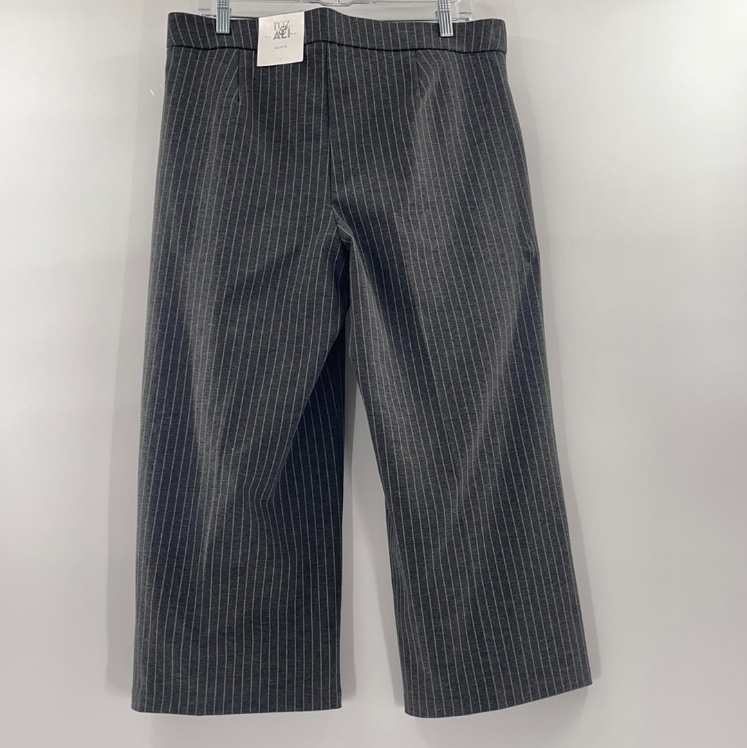 ROZ & ALI pinstripe grey pants