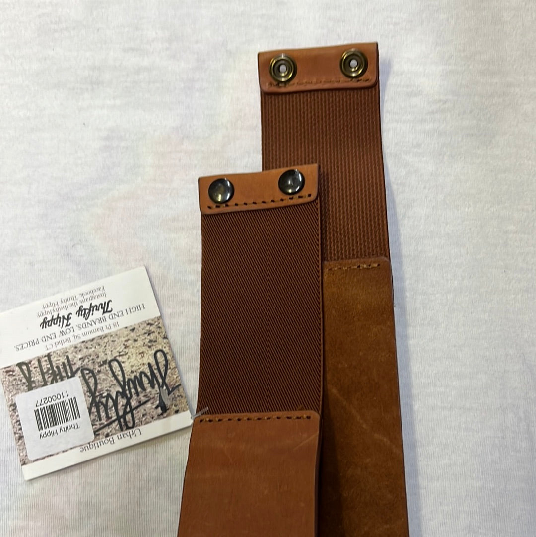 Anthropologie Genuine Leather with Elastic Brown Belt S/M