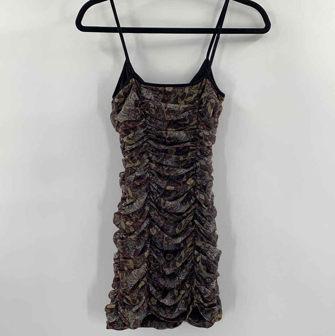 Urban Outfitters Brown Forest Mini Dress (Sz M)