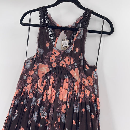 Free People Plum Floral Mini Dress (SzS)