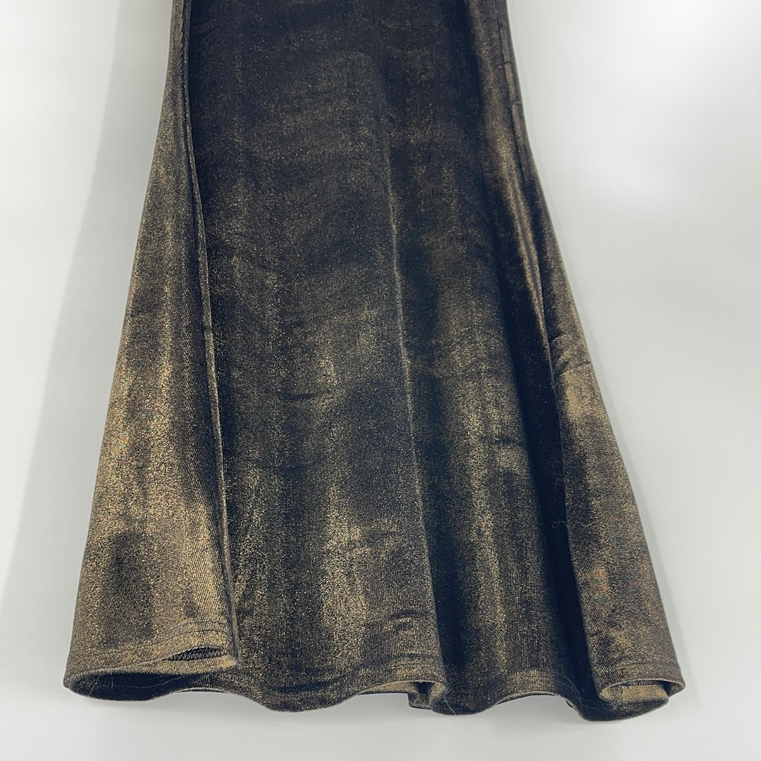Urban Outfitters - Silence Noise Metallic Gold Velvet Sparkly Dress (Size 2)