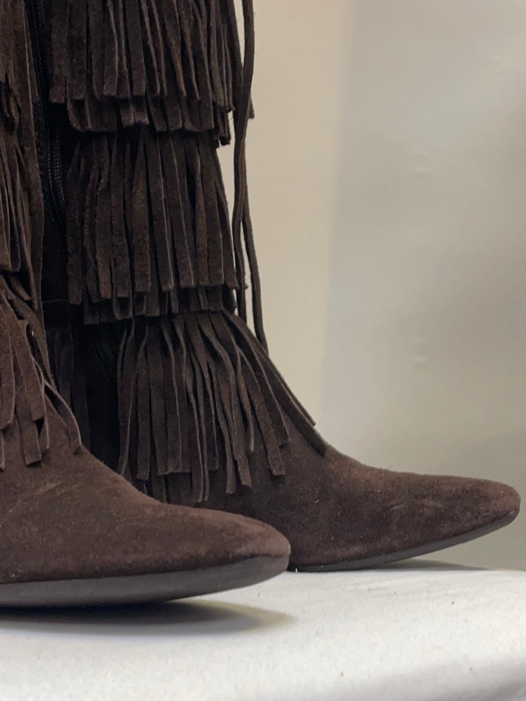 Michael kors suede fringe boots on sale