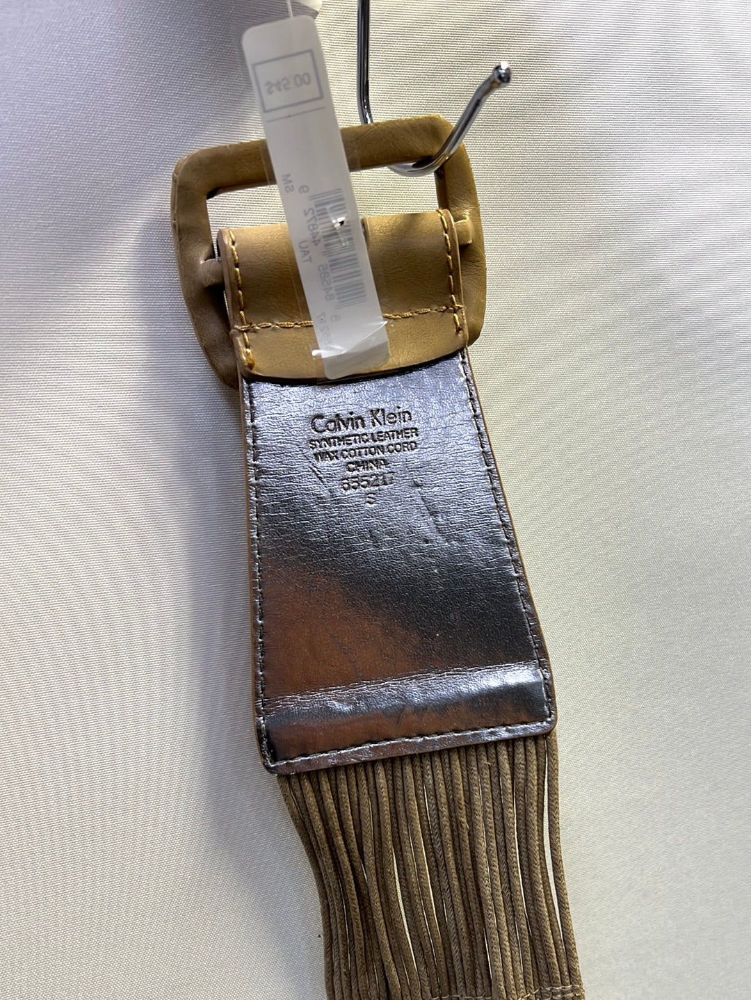 Calvin Klein Leather Wax Cotton Cord Belt S