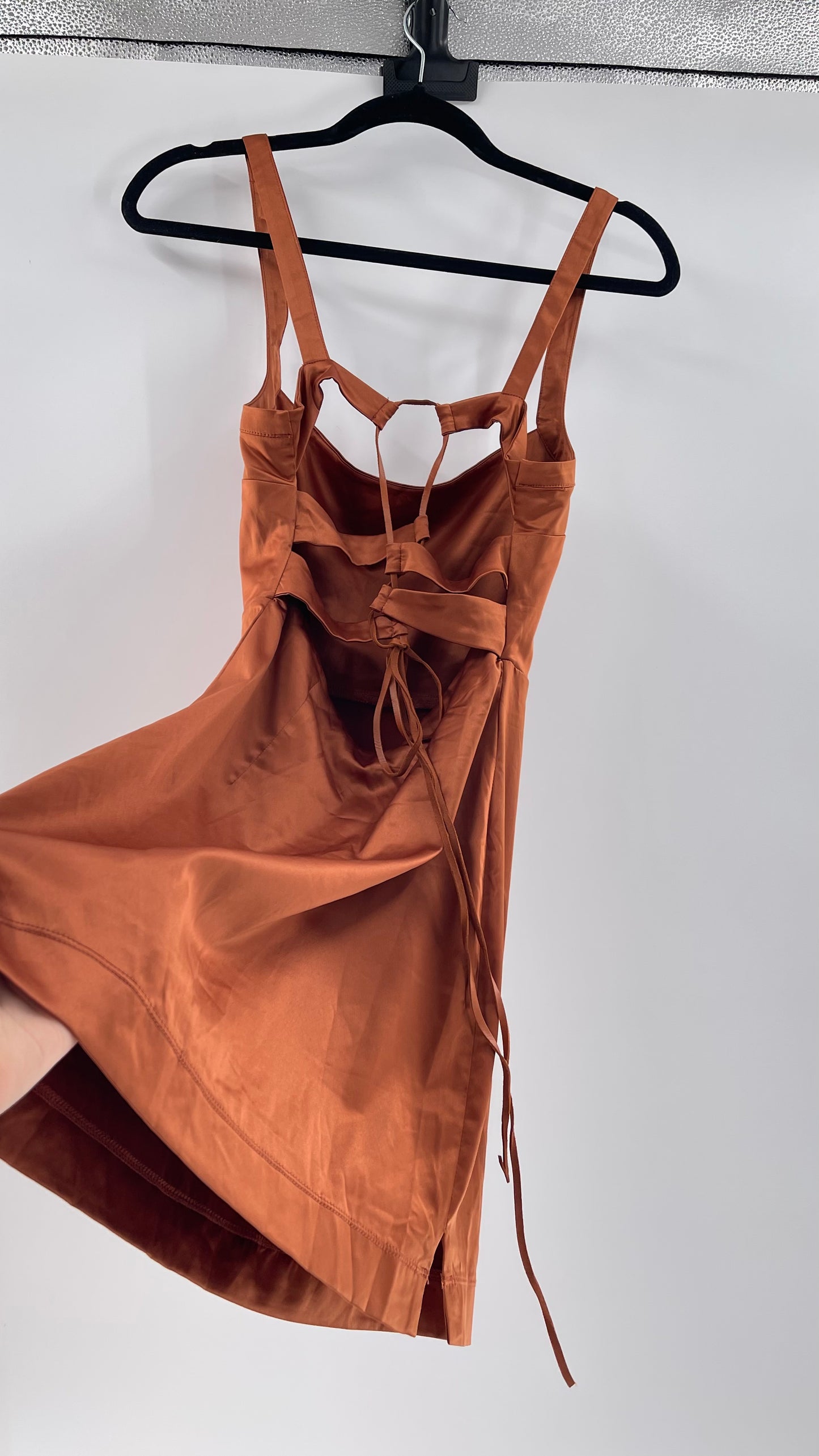 Intimately Free People Burnt Orange Satin Mini (Small)