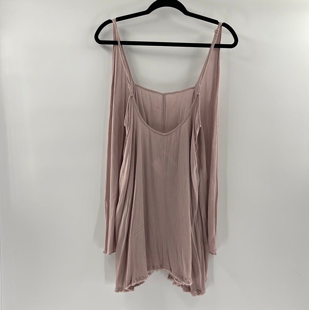 Free People - Pleated Dusty Rose Mini Dress (XS) – The Thrifty Hippy