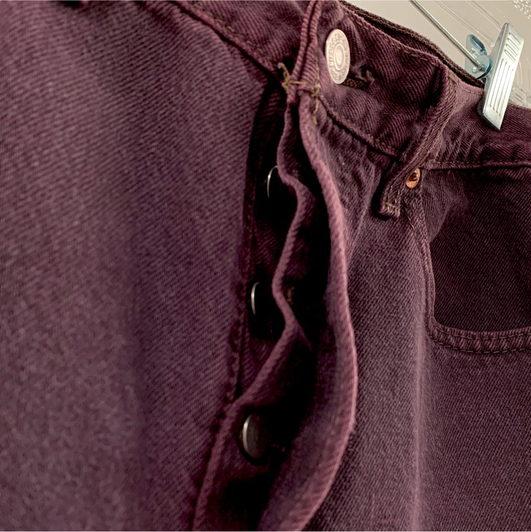 Plum Levi 501 Jeans Size 34 X 30 The Thrifty Hippy