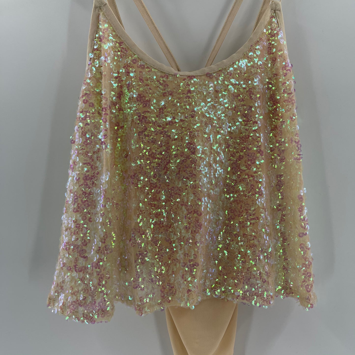 Free People Holographic Sequin Bodysuit (L)