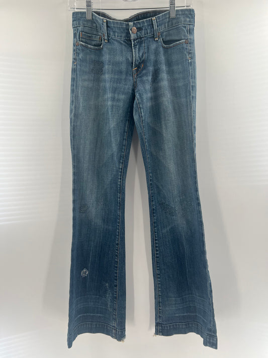 Citizens of Humanity Anthropologie Patch Distressed Flare Jeans (Size 28)