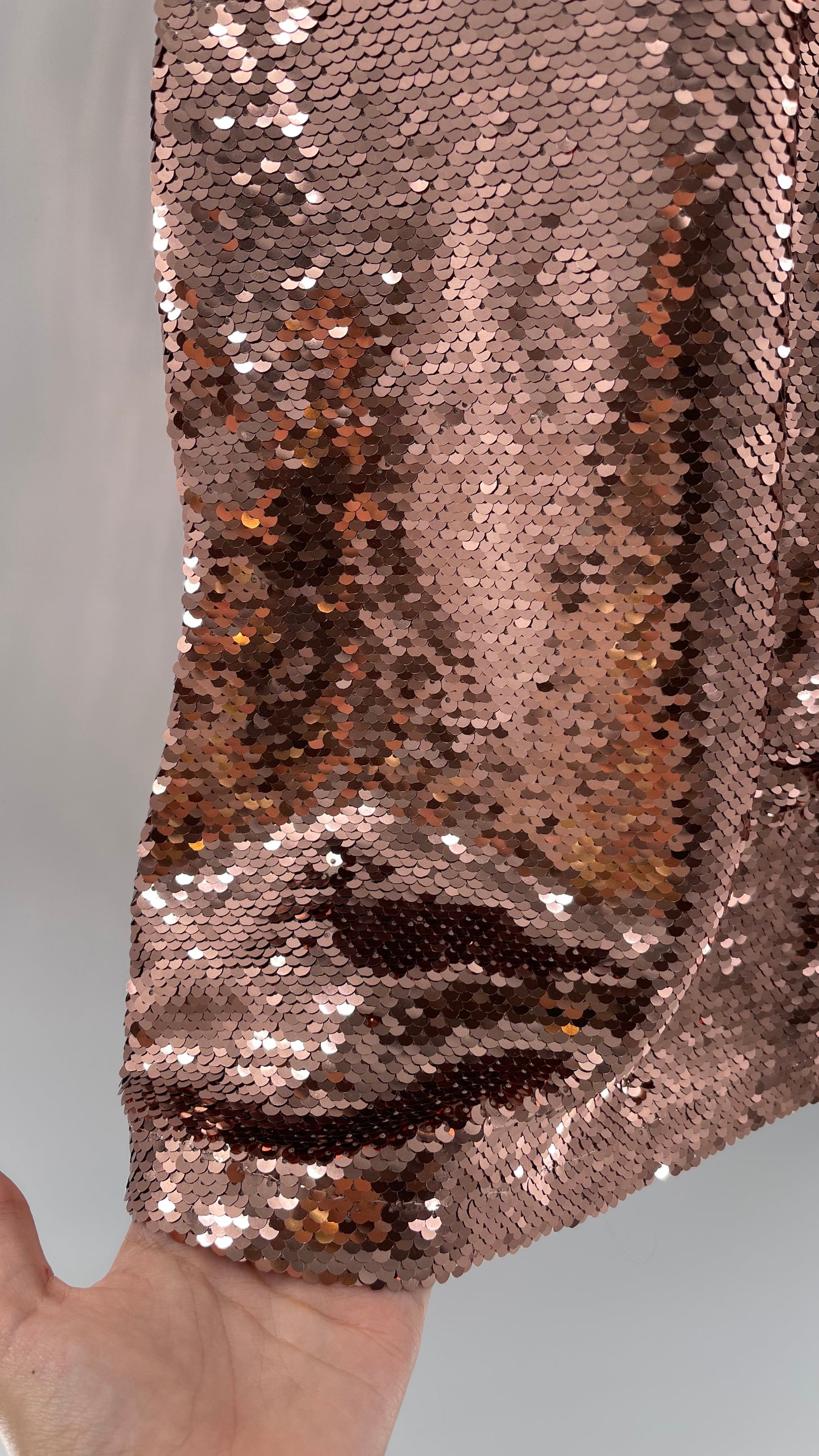 Free People X BB Dakota A Pretty Penny Rose Gold/Copper Sequin Dress (Medium)