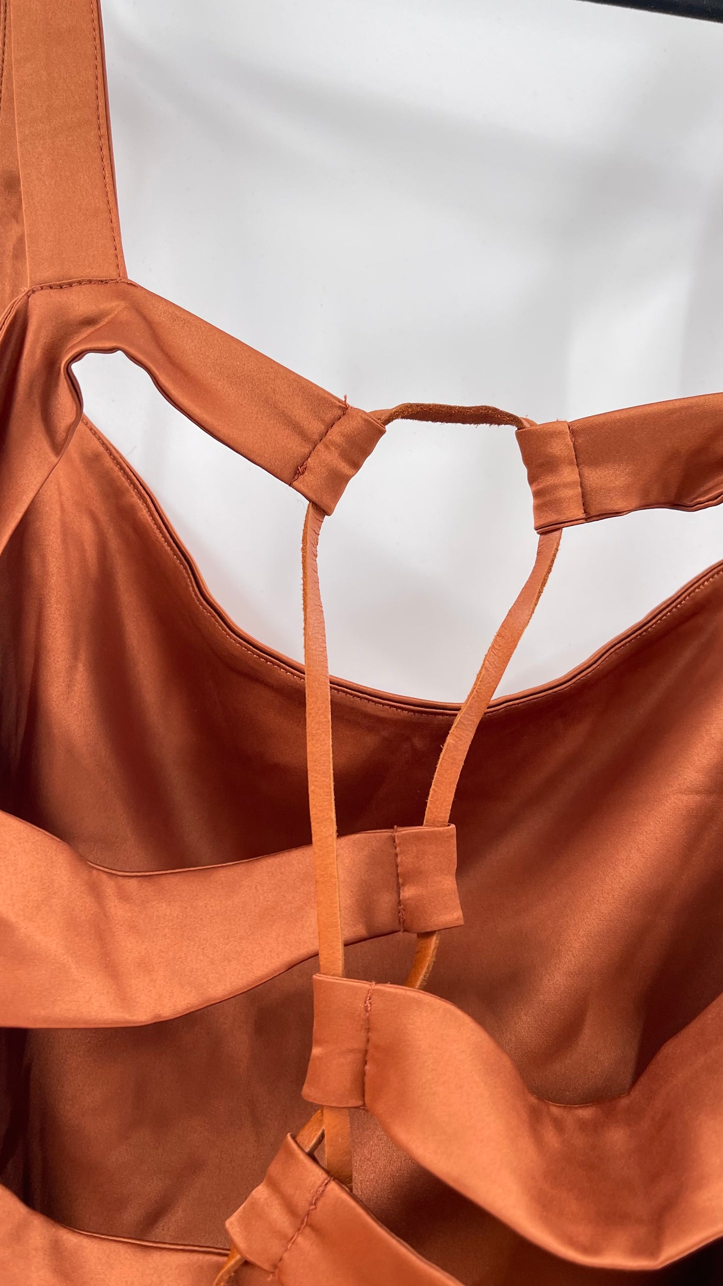 Intimately Free People Burnt Orange Satin Mini (Small)