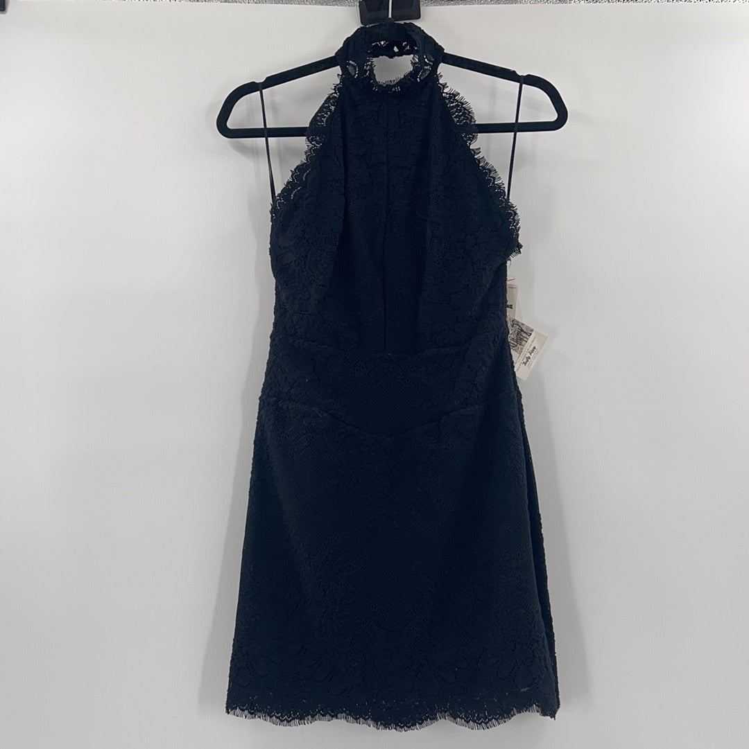 Intimately Free People Black Lace Mini (S)